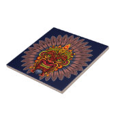 Carreau Masque rituel du roi guerrier tribal (Côté)