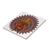 Carreau Masque rituel du roi guerrier tribal (Côté)