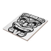 Carreau masque tiki art hawaïen (Côté)
