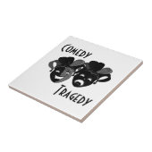 Carreau Masques de théâtre comique et de tragédie (Côté)