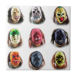 Carreau Masques d'horreur amusants