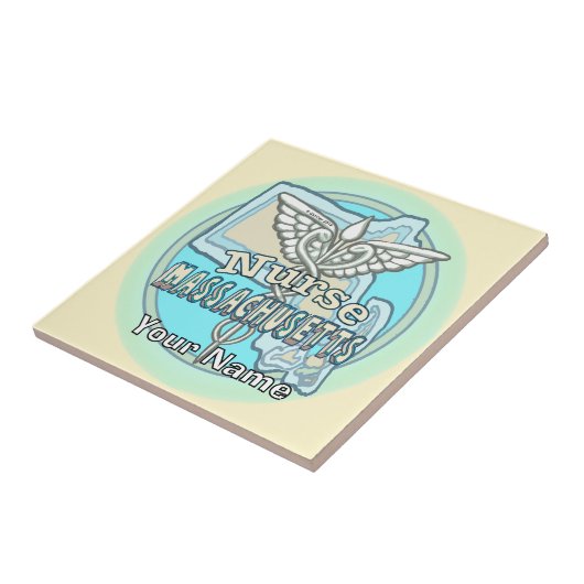 Carreau Massachusetts Nurse Caduceus Tile (Côté)