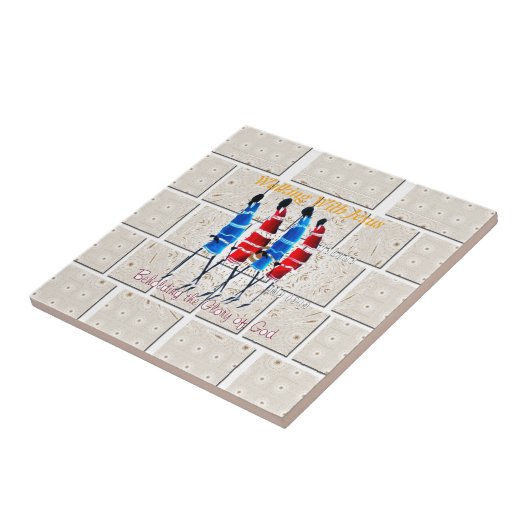 Carreau Massai Morans art chrétien Imprimer (Côté)