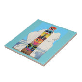 Carreau mât totémique des années 1920 (Côté)