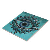 Carreau Mati grec bleu oeil mal (Côté)