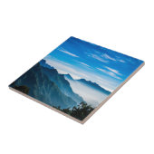 Carreau Matin Montagnes Mist Paysage (Côté)