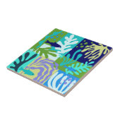 Carreau Matisse Inspiré Ocean Life Papier Coupes Aqua (Côté)