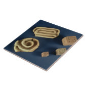 Carreau Matrices de grès et jeu de labyrinthe de terre (Côté)