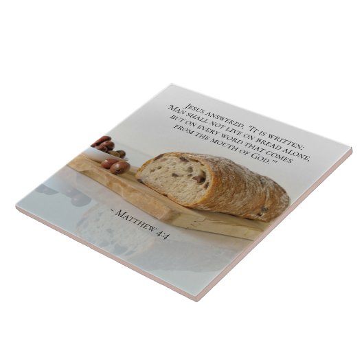 Carreau Matthew 4:4 On shall not live on bread alone (Côté)