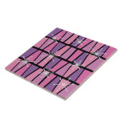 Carreau MCM géométrique Abstrait rose violet (Côté)