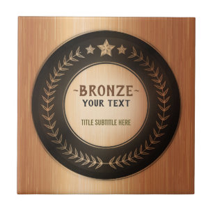 Carreau MÉDAILLE Bronze Champion DIY IMPRESSION PERSONNALI