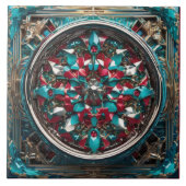 Carreau Médaillon à cadre Abstrait complexe (Devant)