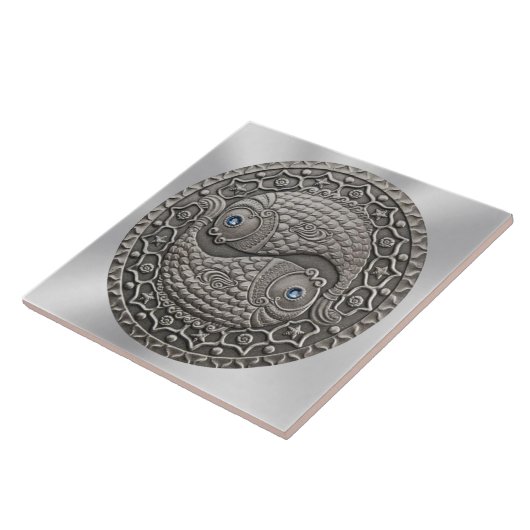 Carreau Médaillon de Poissons (Côté)