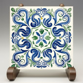 Carreau Médaillon d'Italie Florale Majestueuse Sicilienne