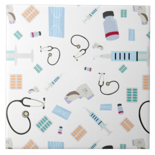 Carreau Médecin de santé Motif Fournitures Médicales