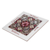 Carreau Medieval Garnet Crest Birthstone (Côté)