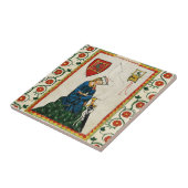 CARREAU MÉDIÉVAL POÈTE ALLEMAND WALTHER VON DER VOGELWEIDE (Côté)