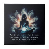 Carreau Méditation de l'instructeur de yoga Pose de la Mis (Devant)