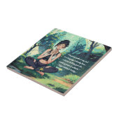 Carreau Méditation du Yoga de Forêt Naturelle Reiki Master (Côté)