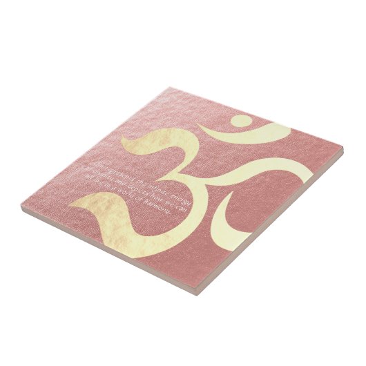 Carreau Méditation Yoga Instructeur Vie Coach OM Citations (Côté)