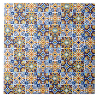 Carreau  Mediterranean blue &brown 