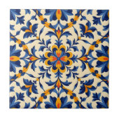 Carreau Mediterranean Blue Floral Portuguese Azulejo (Devant)