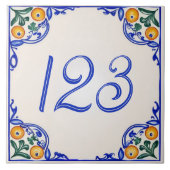 Carreau Mediterranean House Number – Arancia (Devant)