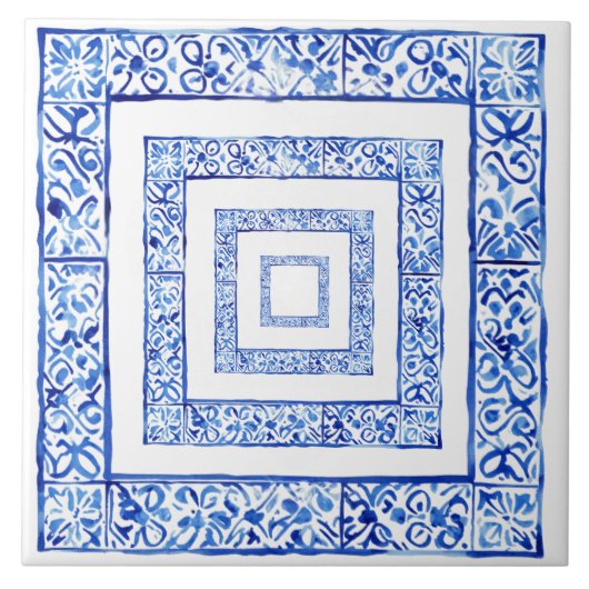 Carreau Mediterranean Tuscan Rustic Geometric (Devant)
