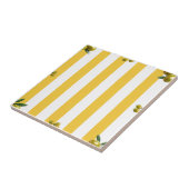 Carreau Mediterranean Yellow Stripe Pattern Olives (Côté)