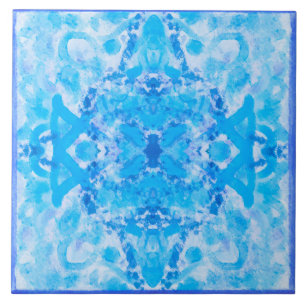 Carreau 'Méditerranée Aqua motif bleu