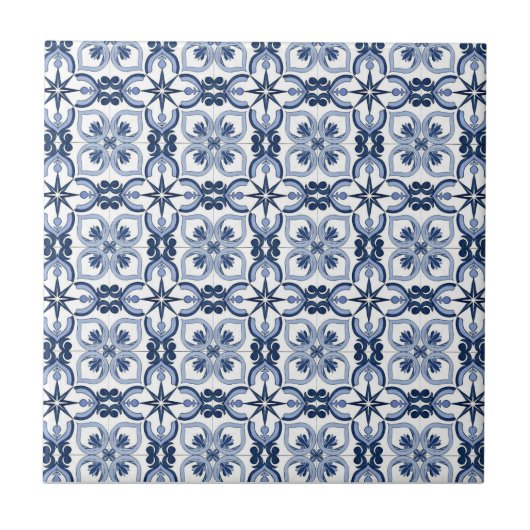 Carreau Méditerranée bleue (Devant)