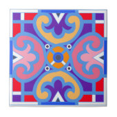 Carreau Méditerranée, tuiles colorées  (Devant)