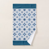Carreau méditerranéen bleu (Serviette à main)