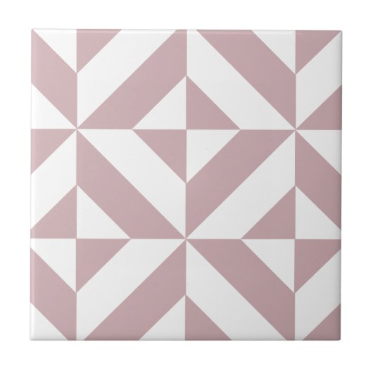 Carreau Medium Mauve Geometric Deco Cube Pattern (Devant)
