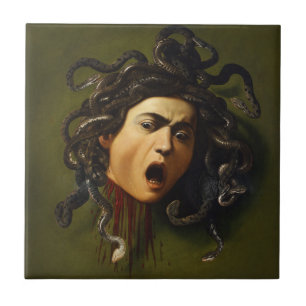 Carreau Medusa tête Caravaggio peinture art mythologie can