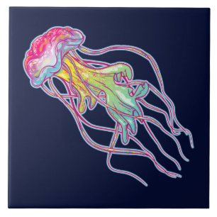 Carreau Méduse colorée