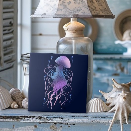 Carreau Méduse Éthérée Violet Bleu