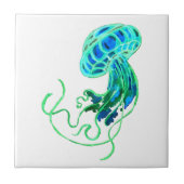 Carreau Méduse turquoise (Devant)