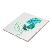 Carreau Méduse turquoise (Côté)