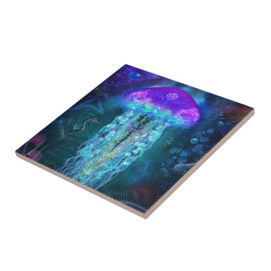 Carreau Méduses luminescentes (Côté)