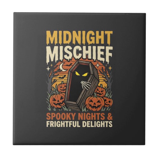 Carreau Méfait de cimetière d'Halloween (Devant)