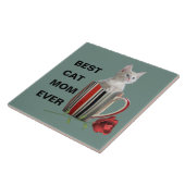 Carreau Meilleur chat maman Ever chaton café fleur de tass (Côté)