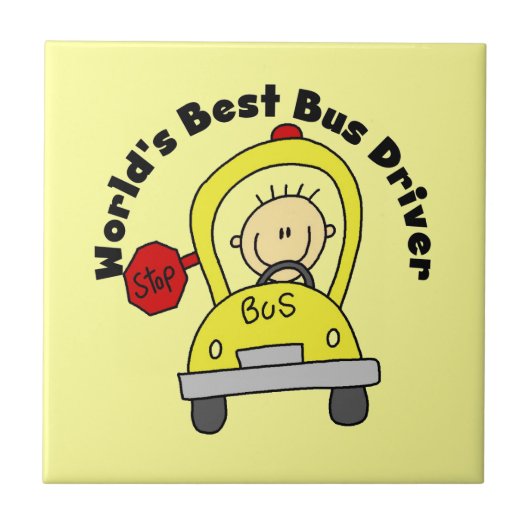 Carreau Meilleur Conducteur D'Autobus Du Monde (Devant)