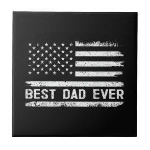 Carreau Meilleur Papa de tous les temps avec des cadeaux d