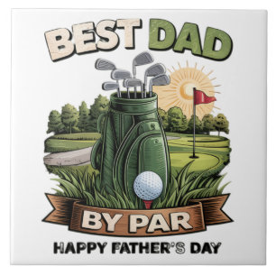 Carreau Meilleur Papa Par Golf Papa Drôle
