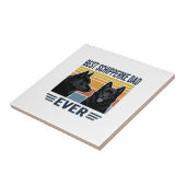 Carreau Meilleur Papa Schipperke Jamais Design Vectoriel R (Côté)