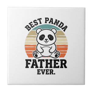 Carreau Meilleur père panda jamais conception de chemise v