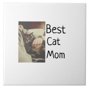 Carreau Meilleure maman chat papa ajouter chat photo nom c