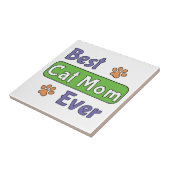 Carreau Meilleure maman de chat de tous les temps (Côté)