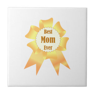 Carreau Meilleure maman jamais Golden Lauréat du prix ruba